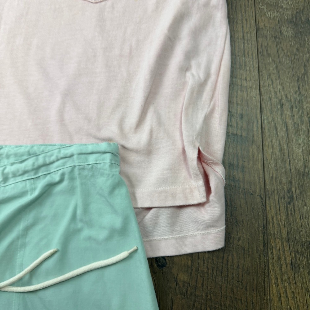 Vintage Camp Beverly Hills Pink Mint 2pc Set Polo Shirt Board Shorts Medium - Picture 5 of 16